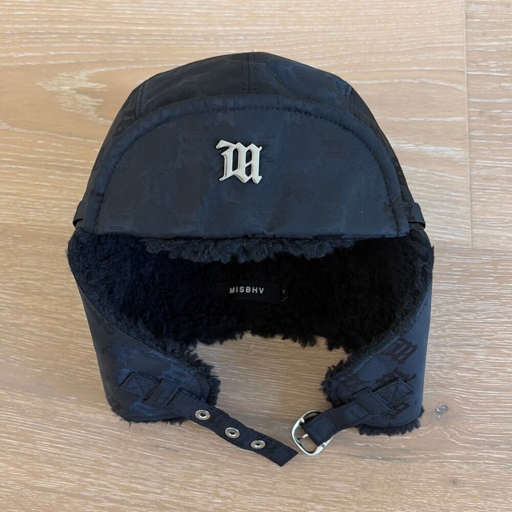 MISBHV Aviator Beanie Hat Size S Black - Picture 4 of 6